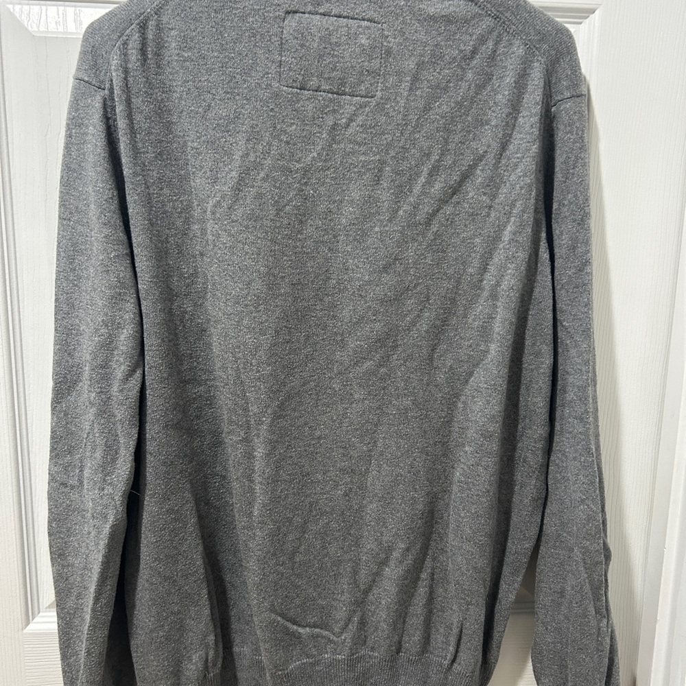Superdry Charcoal V-Neck Men's Sweater - Picture 4 of 5